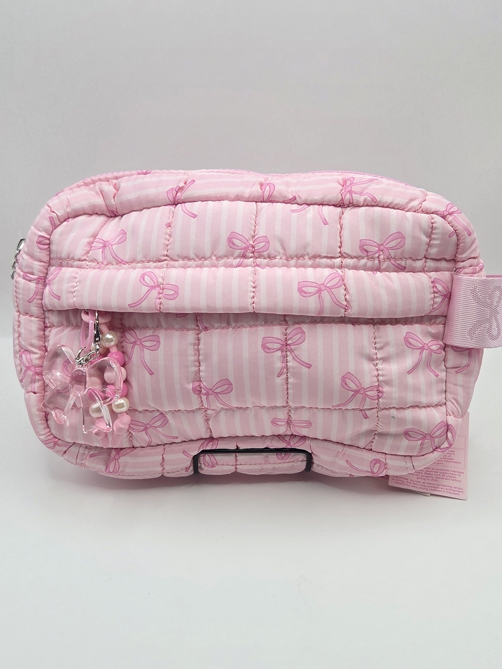 OMG Quilted Scrunchies Bow Printed Pouch